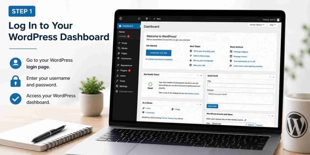Login to your WordPress Dashboard