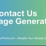 Contact Us Page Generator