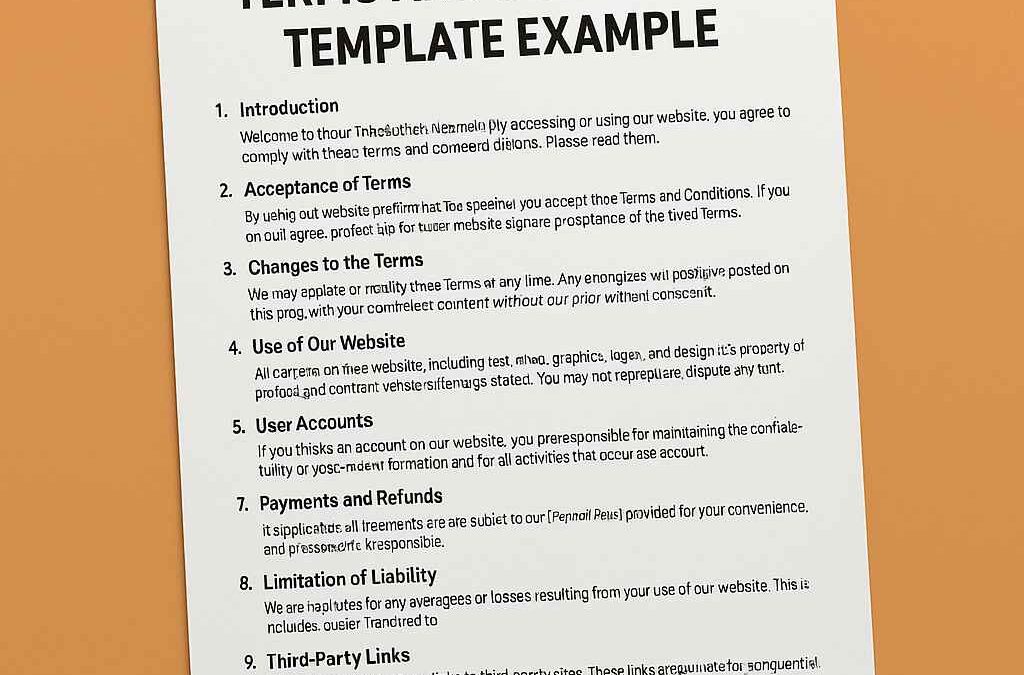 Terms and Conditions Template Example (Free, Easy & Ready to Use!)