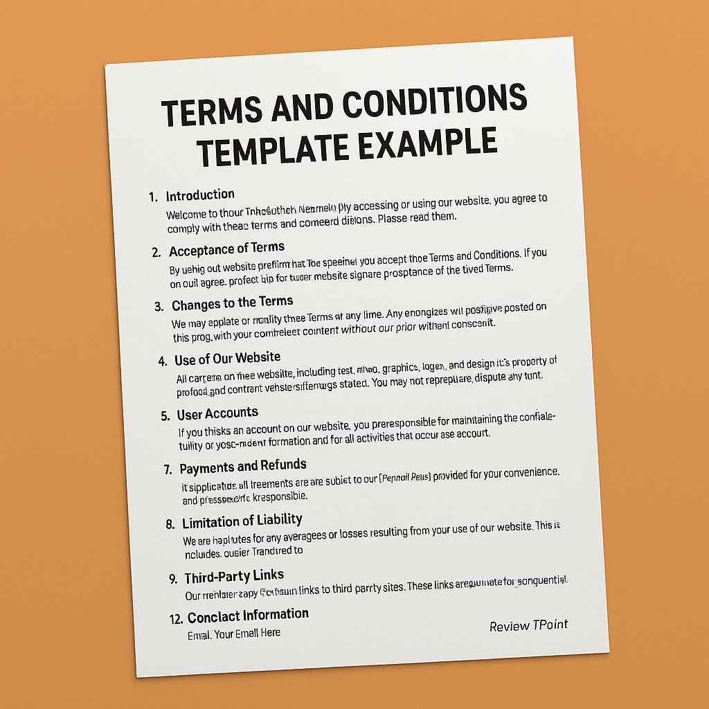Terms and Conditions Template Examples - Easy and Fully Customizable