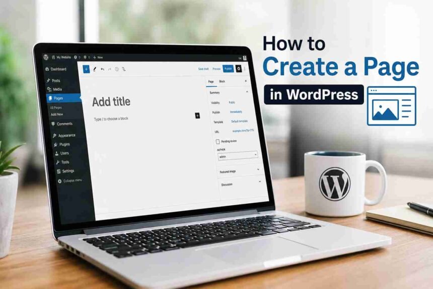How to create a page in WordPress